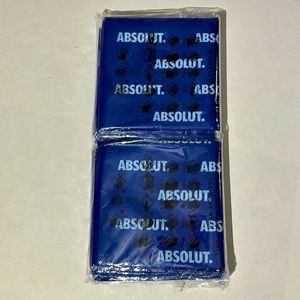 Set of ten Absolut. mask scarf hairband pirate wristband cap NEW blue white